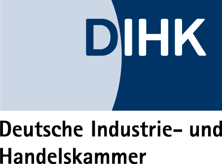 DIHK-Logo mit Schriftzug „Deutsche Industrie- und Handelskammer“