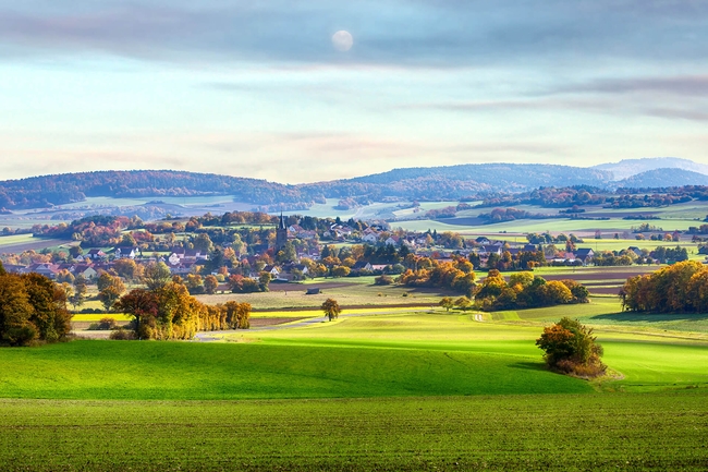 Blick auf eine Dorf 