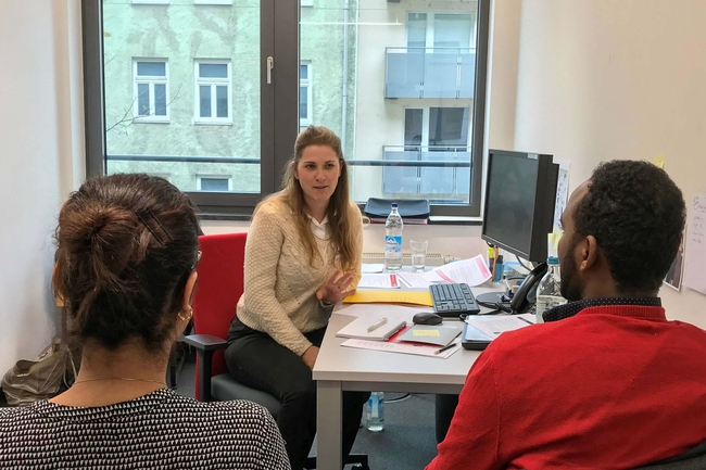 Bewerbungtraining in den Münchener Büroräumen