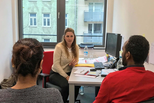 Bewerbungtraining in den Münchener Büroräumen