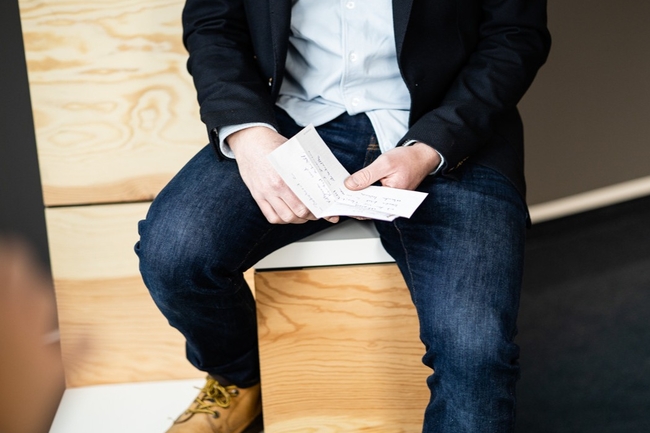 Person wird interviewt