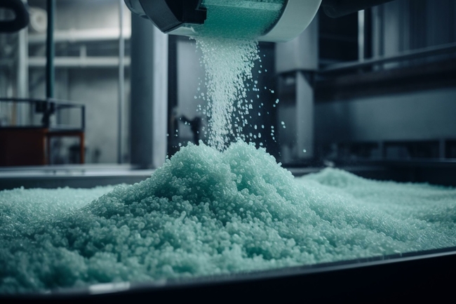 Eine Maschine die biologisch abbaubaren Kunststoff herstellt