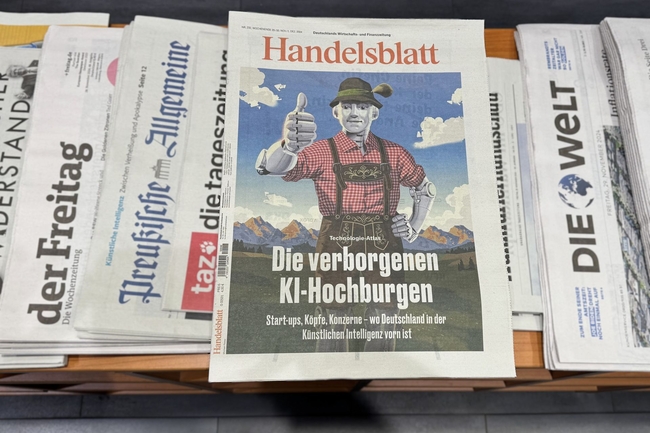 Handelsblatt-Cover zur KI-Analyse von Prognos