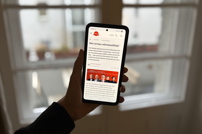 Kolumne von Michael Böhmer geöffnet auf dem Handy