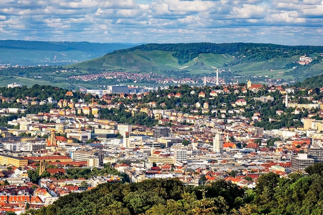 Blick auf die Region Stuttgart