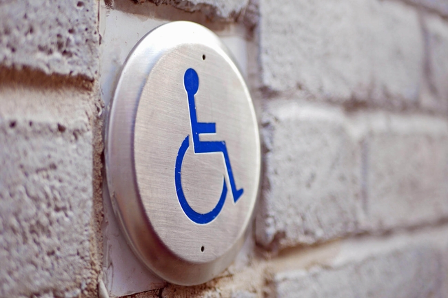 Button mit Rollstuhl-Icon
