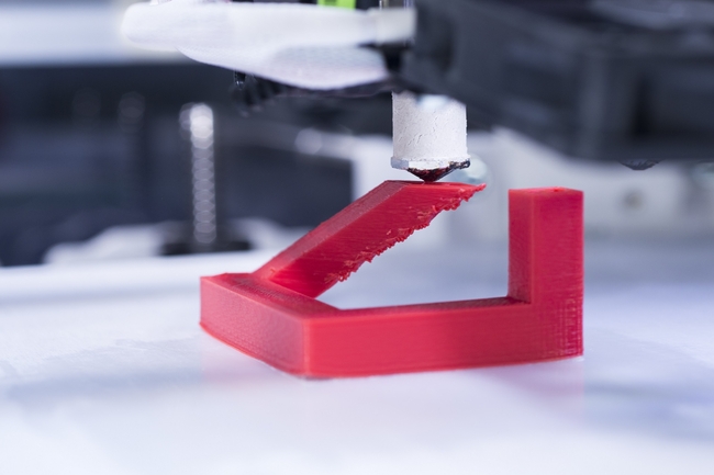 3-D-Drucker druckt ein abstraktes Modell