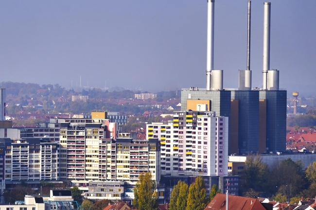 Blockheizkraftwerk in einer Großstadt