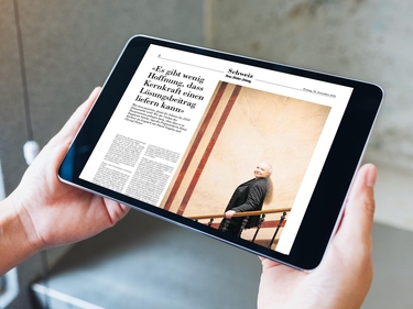 Tablet MockUp NZZ-Artikel Interview