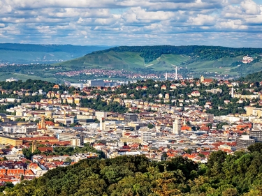 Blick auf die Region Stuttgart
