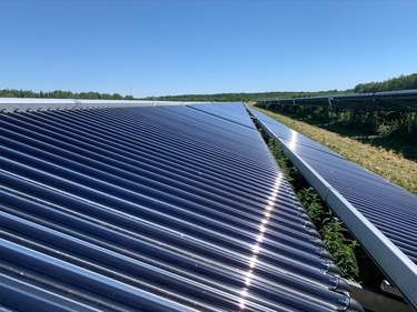 Solaranlage für Fernwärme