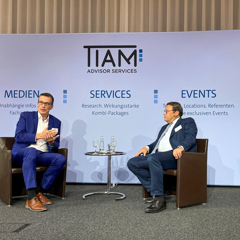 Dr. Michael Böhmer auf dem Podium bei FundResearch, 2022