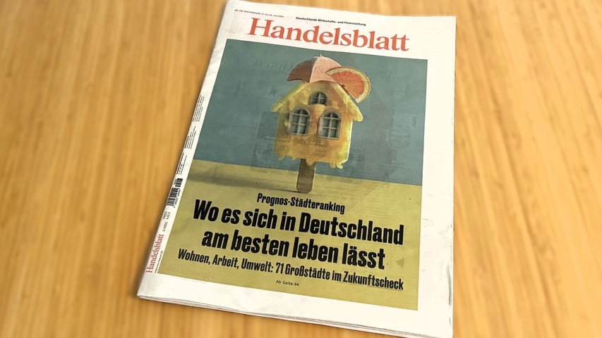 Handelsblatt-Cover zum Prognos-Städteranking