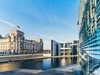 Panoramablick auf das Regierungsviertel in Berlin