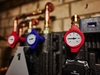 Heizungsanlage mit Thermometer