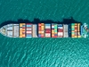 Containerschiff von oben