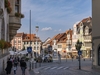 Stadtplatz mitten in der Altstadt von Helmstedt in Niedersachsen