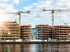Großbaustelle an einem Fluss